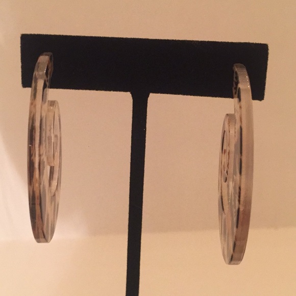 Beautiful Boho Swirl Animal Print Acrylic Earrings - Picture 7 of 7